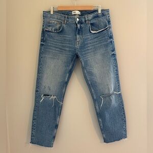 ZARA - The Slim Boyfriend Distressed Jeans - Size 10